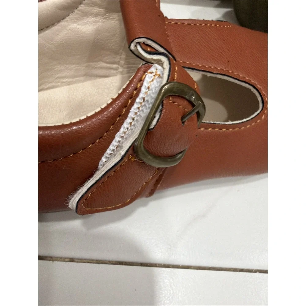 Meckior Shoes Girls Size 12.5 Mary Jane  Vegan Leather Toddler Kids Hook/Loop